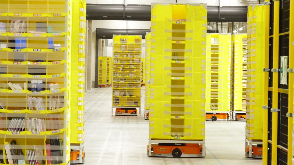 Amazon warehouse robots